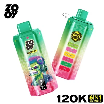 ZOOY 6 IN 1 FLVORS 120k Sigaarka Elektrooniga ah ee La Tuuri karo